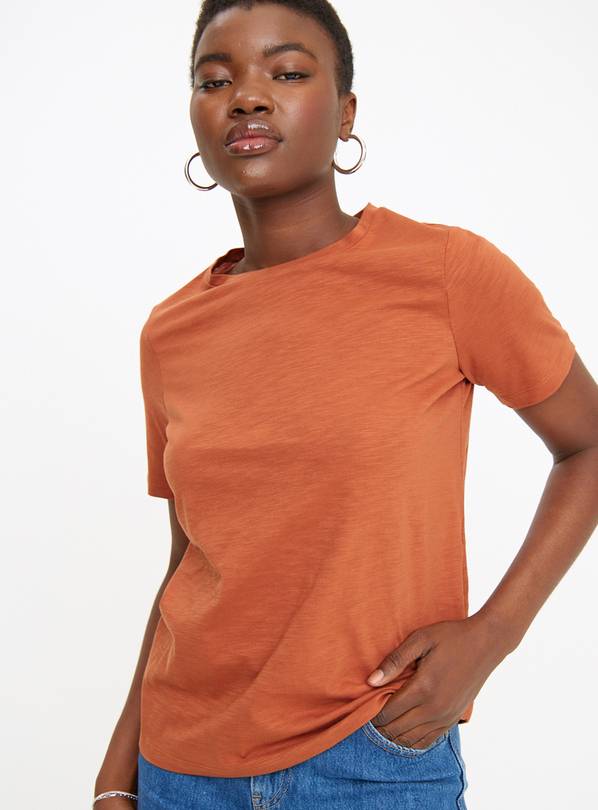 Dark Red Relaxed Slub T-Shirt 26